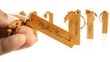 Holz Schlüsselanhänger mit Gravur 4 Seiten Gravur