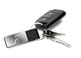 Schlüsselanhänger mit Gravur - Personalisierter Schlüsselanhänger m. Buchstabe & Römischer Datum (Schwarz)