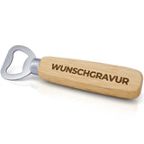 FLÖFi Personalisierter Flaschenöffner aus Holz mit Gravur - Bierflaschenöffner Personalisiert mit Namen - Geschenke für Männer mit Wunschgravur