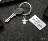 Schutzengel Schlüsselanhänger mit Gravur - Auto Glücksbringer Metall - Anhänger für den Schlüsselbund - Perfekt auch als Geschenk für Autofahrer & neuen Führerschein