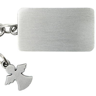 Schlüsselanhänger personalisiert mit schwarzem Blümchen oder Ästchen und  Reiskorn