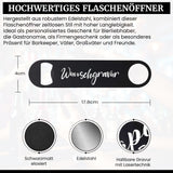 FLÖFNi Personalisierter Flaschenöffner aus Edelstahl mit Gravur - Bierflaschenöffner Personalisiert mit Namen - Bar - Gastronomie - Flairbartending - Geschenke mit Wunschgravur