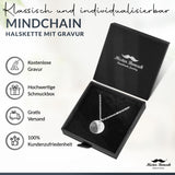 MindChain - Halskette mit Fingerabdruck Gravur - aus Edelstahl - Kette Personalisiert mit Wunschgravur