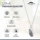 MindChain - Halskette mit Fingerabdruck Gravur - aus Edelstahl - Kette Personalisiert mit Wunschgravur