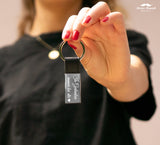 Schlüsselanhänger mit Gravur - Frei Personalisierbar mit Wunschgravur (Hochglanz)