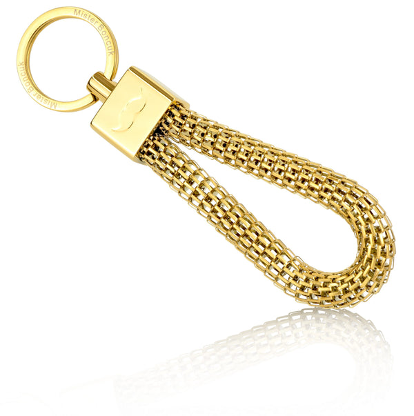 Charming Schlüsselanhänger aus Edelstahl - Hochglanz Gold