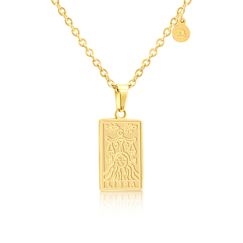 ZODI Chain Halskette mit Sternzeichen Gravur in Gold