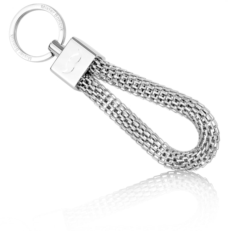 Charming Schlüsselanhänger aus Edelstahl - Hochglanz Silber